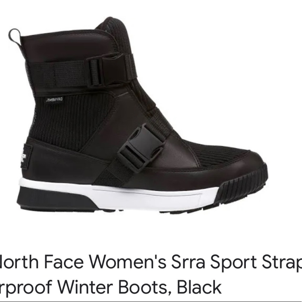 New North Face Sierra Sport Strap Waterproof boots size 7 black